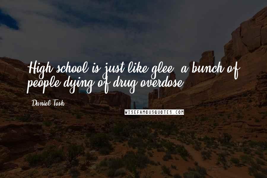 Daniel Tosh Quotes: High school is just like glee, a bunch of people dying of drug overdose.