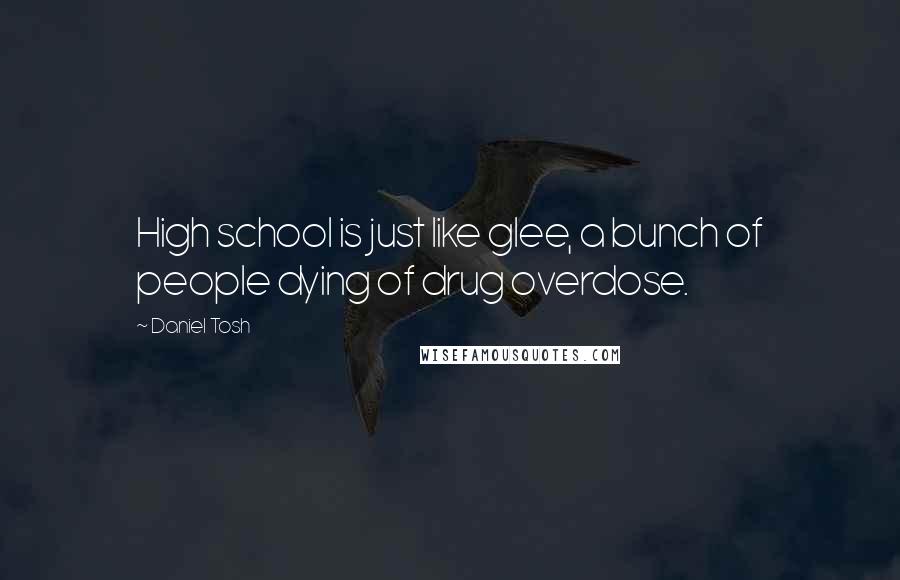 Daniel Tosh Quotes: High school is just like glee, a bunch of people dying of drug overdose.