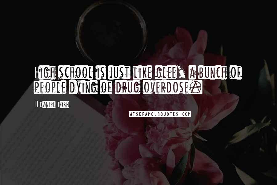 Daniel Tosh Quotes: High school is just like glee, a bunch of people dying of drug overdose.