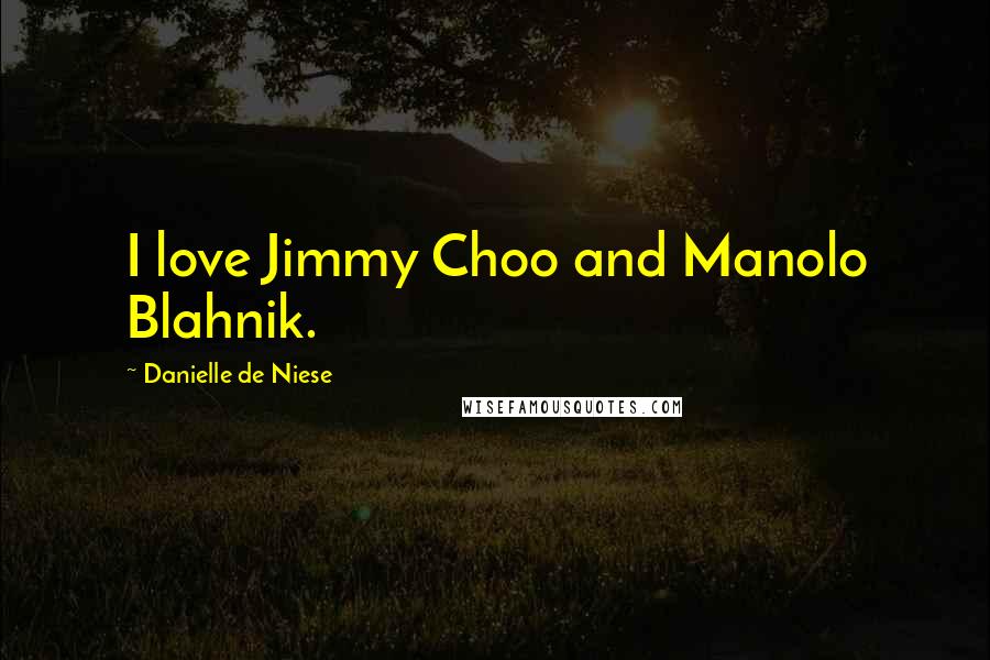 Danielle De Niese Quotes: I love Jimmy Choo and Manolo Blahnik.