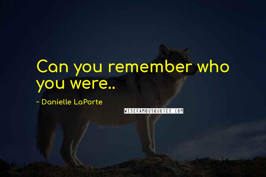 Danielle LaPorte Quotes: Can you remember who you were..