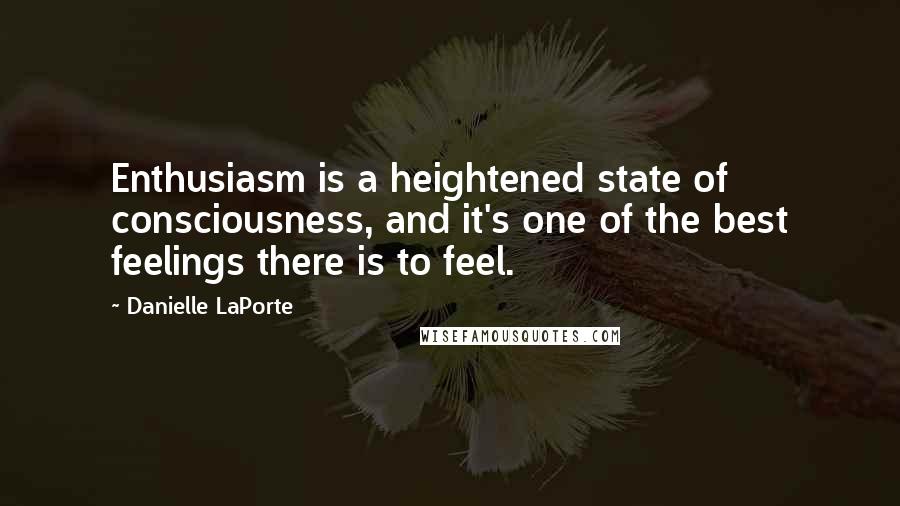 Danielle LaPorte Quotes: Enthusiasm is a heightened state of consciousness, and it's one of the best feelings there is to feel.