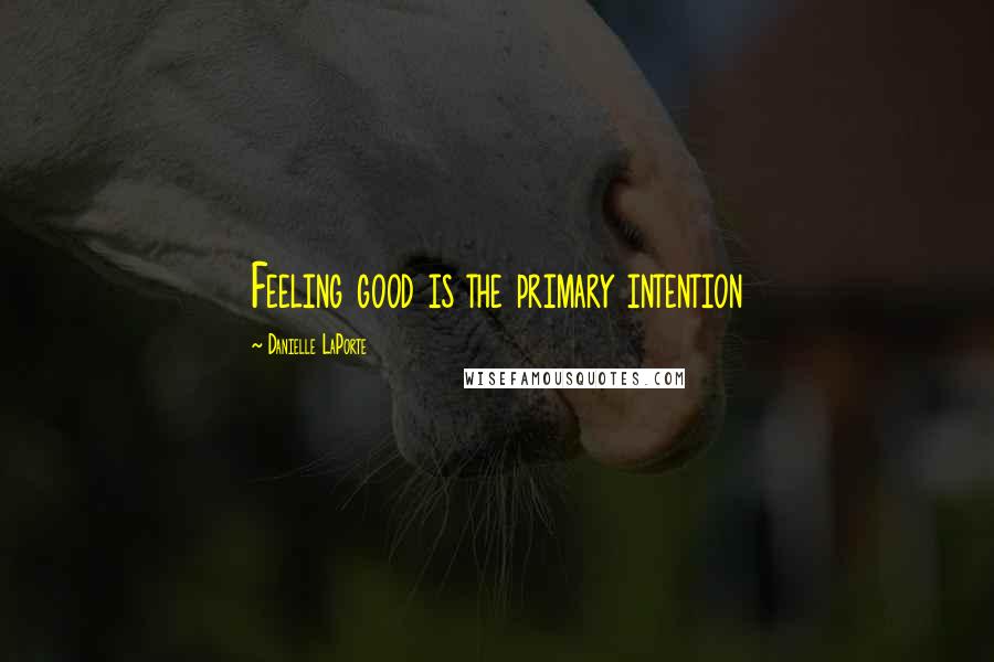 Danielle LaPorte Quotes: Feeling good is the primary intention