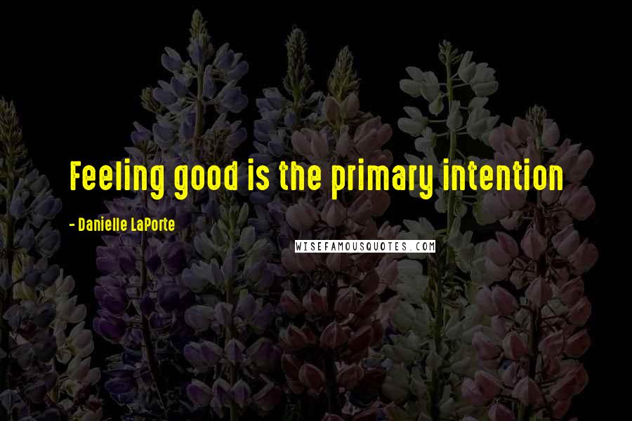 Danielle LaPorte Quotes: Feeling good is the primary intention