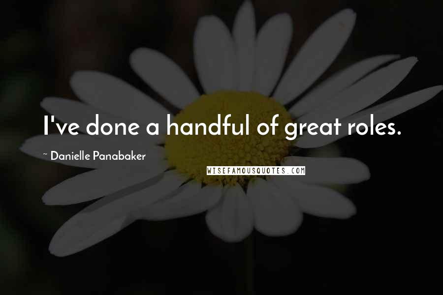 Danielle Panabaker Quotes: I've done a handful of great roles.