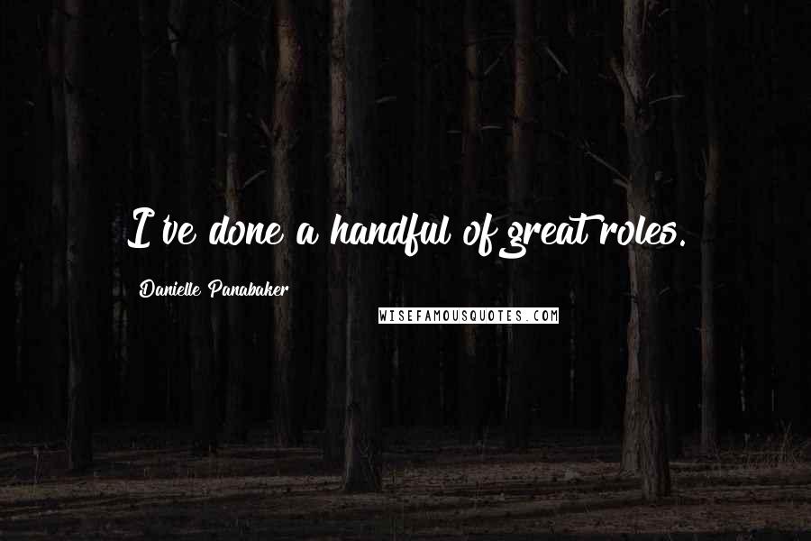 Danielle Panabaker Quotes: I've done a handful of great roles.