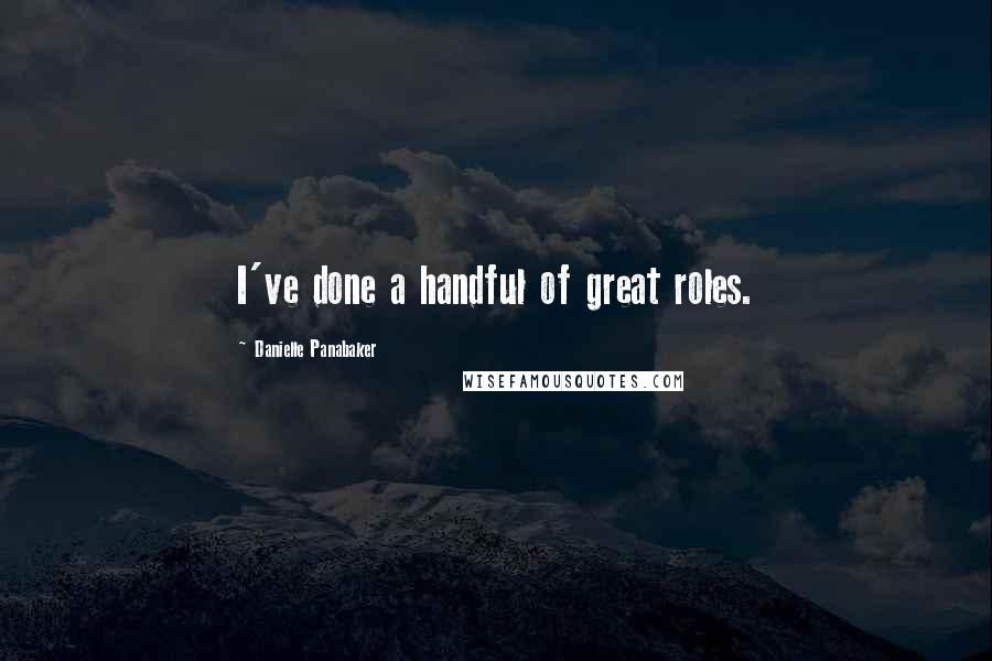 Danielle Panabaker Quotes: I've done a handful of great roles.
