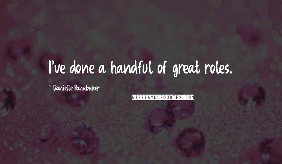 Danielle Panabaker Quotes: I've done a handful of great roles.