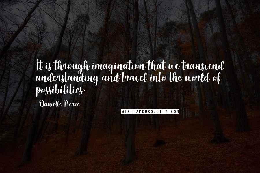 Danielle Pierre Quotes: It is through imagination that we transcend understanding and travel into the world of possibilities.