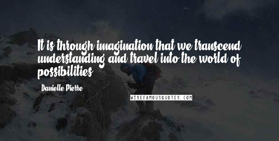 Danielle Pierre Quotes: It is through imagination that we transcend understanding and travel into the world of possibilities.