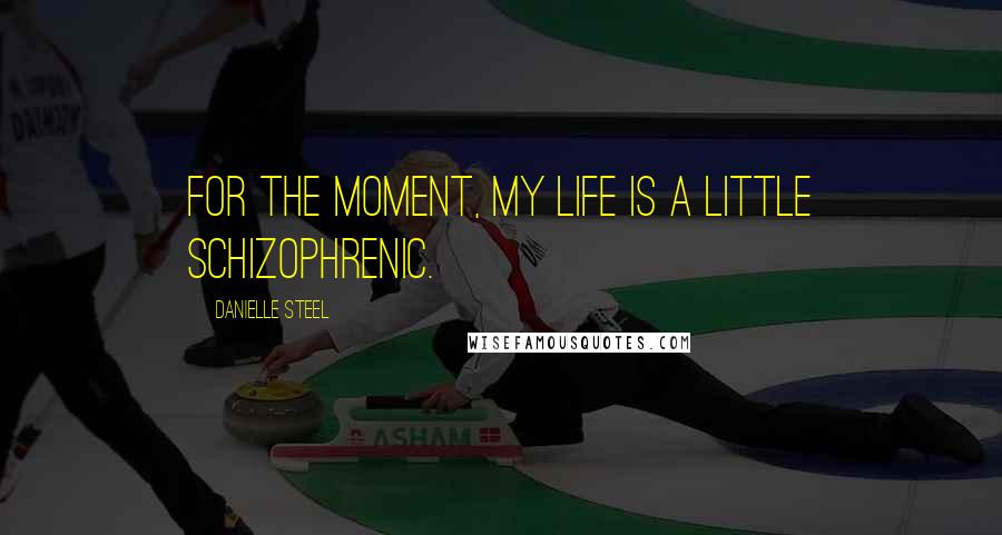 Danielle Steel Quotes: For the moment, my life is a little schizophrenic.