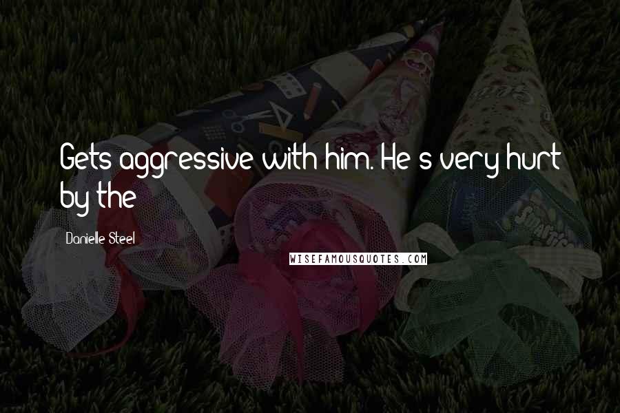 Danielle Steel Quotes: Gets aggressive with him. He's very hurt by the