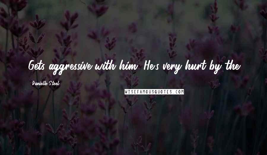 Danielle Steel Quotes: Gets aggressive with him. He's very hurt by the