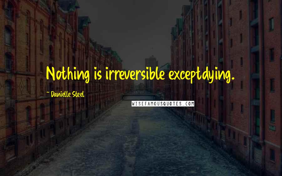 Danielle Steel Quotes: Nothing is irreversible exceptdying.