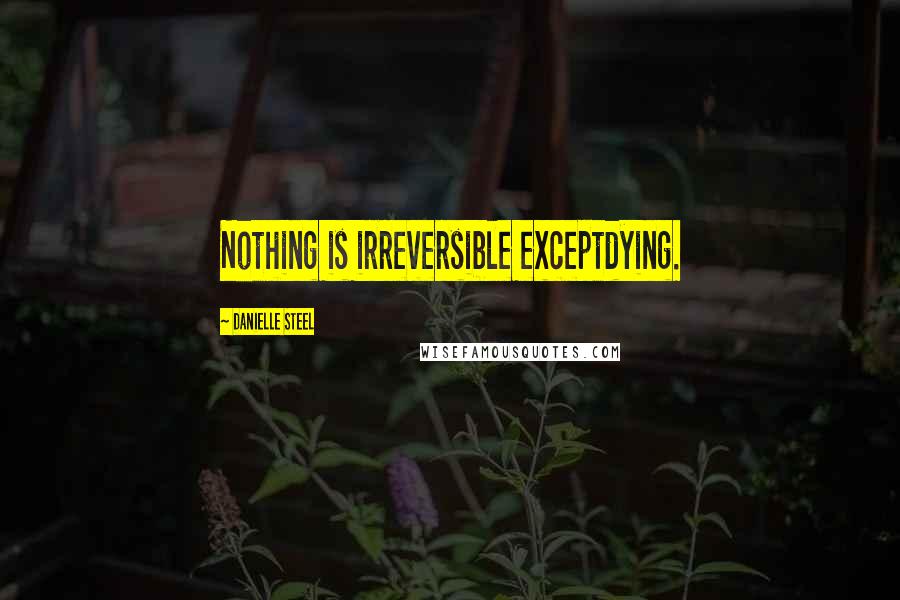 Danielle Steel Quotes: Nothing is irreversible exceptdying.