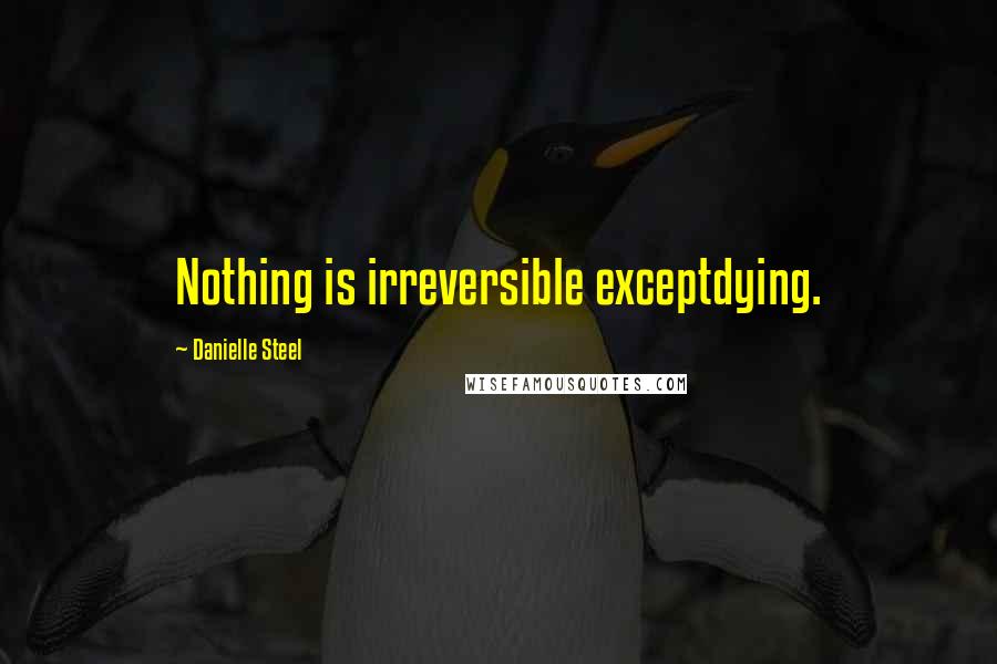 Danielle Steel Quotes: Nothing is irreversible exceptdying.