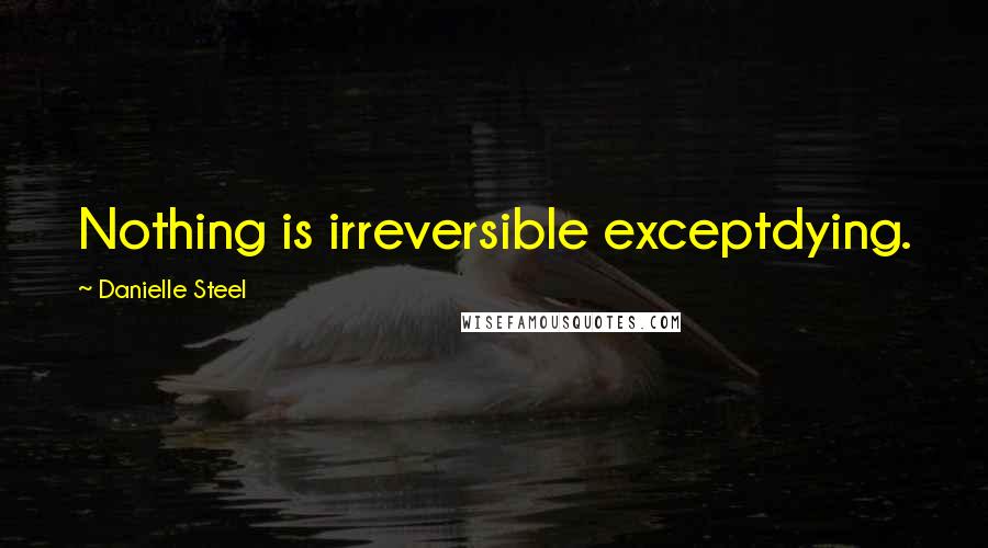 Danielle Steel Quotes: Nothing is irreversible exceptdying.