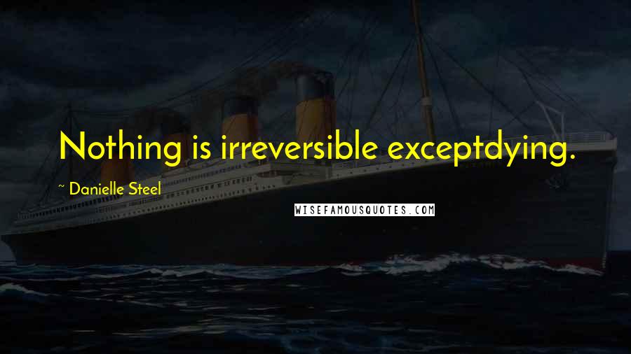 Danielle Steel Quotes: Nothing is irreversible exceptdying.