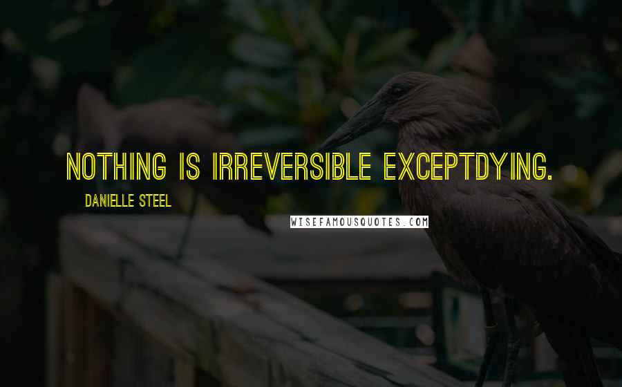 Danielle Steel Quotes: Nothing is irreversible exceptdying.