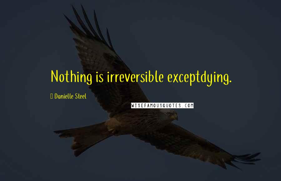 Danielle Steel Quotes: Nothing is irreversible exceptdying.