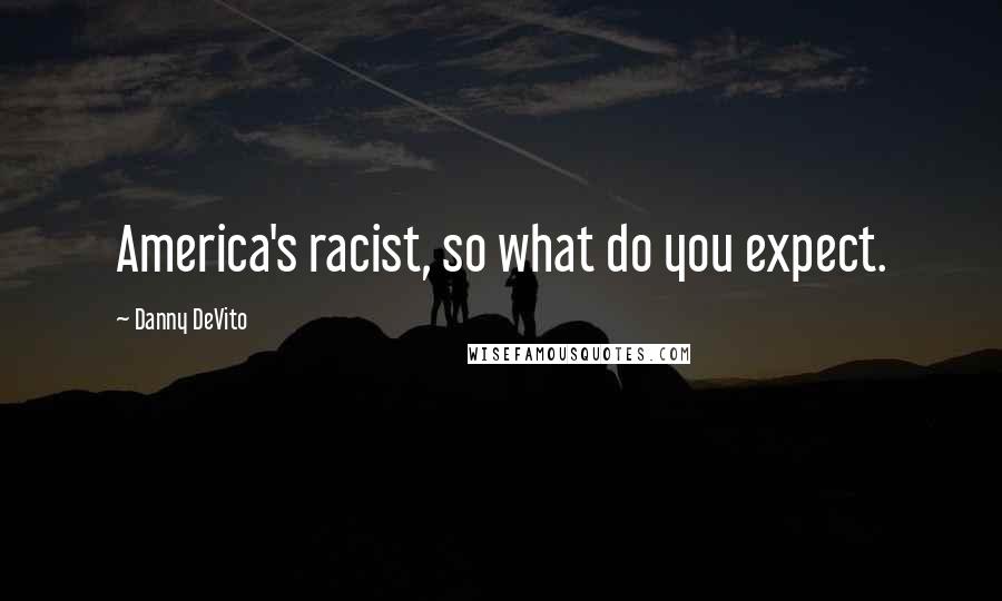 Danny DeVito Quotes: America's racist, so what do you expect.