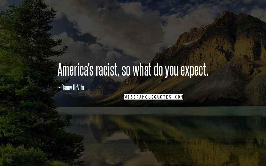 Danny DeVito Quotes: America's racist, so what do you expect.