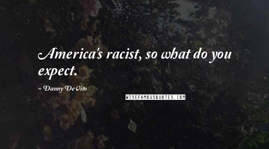 Danny DeVito Quotes: America's racist, so what do you expect.