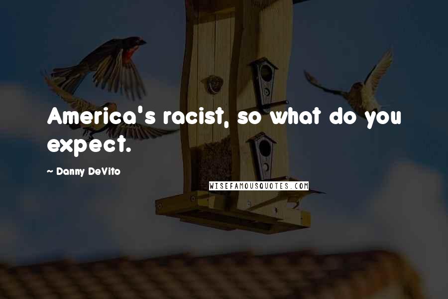 Danny DeVito Quotes: America's racist, so what do you expect.