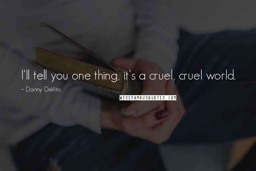 Danny DeVito Quotes: I'll tell you one thing, it's a cruel, cruel world.