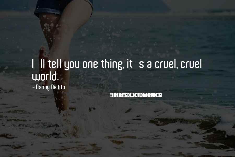 Danny DeVito Quotes: I'll tell you one thing, it's a cruel, cruel world.