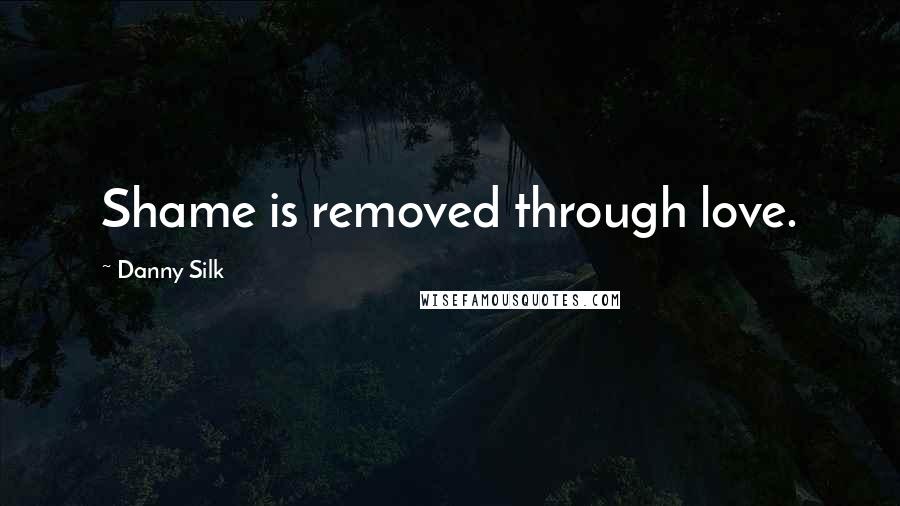 Danny Silk Quotes: Shame is removed through love.