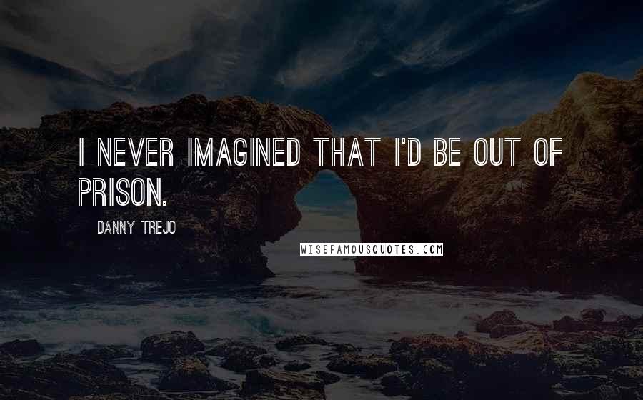 Danny Trejo Quotes: I never imagined that I'd be out of prison.