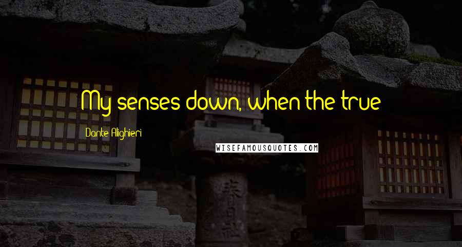 Dante Alighieri Quotes: My senses down, when the true