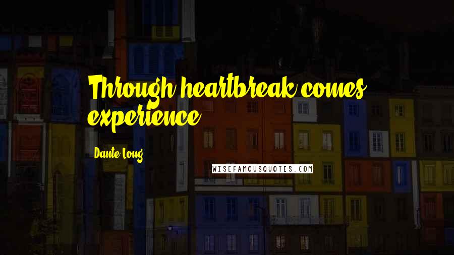 Dante Long Quotes: Through heartbreak comes experience.