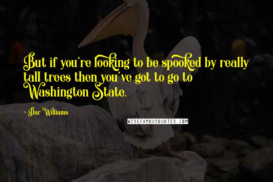 Dar Williams Quotes: But if you're looking to be spooked by really tall trees then you've got to go to Washington State.