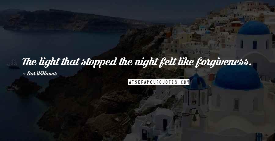 Dar Williams Quotes: The light that stopped the night felt like forgiveness.