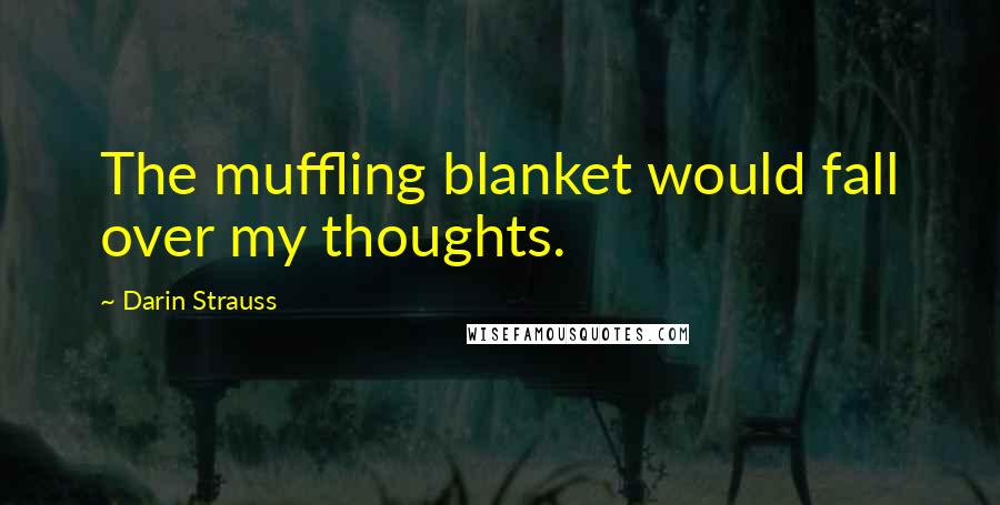 Darin Strauss Quotes: The muffling blanket would fall over my thoughts.