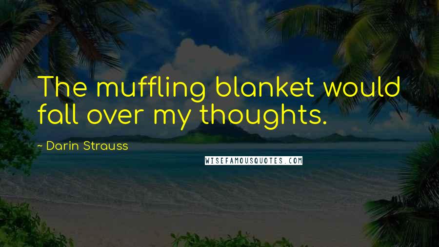 Darin Strauss Quotes: The muffling blanket would fall over my thoughts.