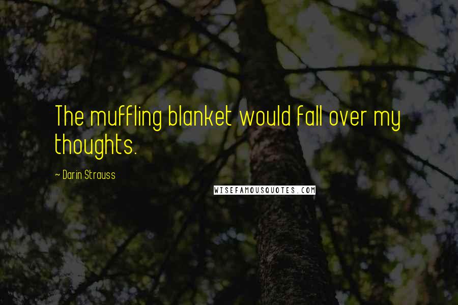 Darin Strauss Quotes: The muffling blanket would fall over my thoughts.