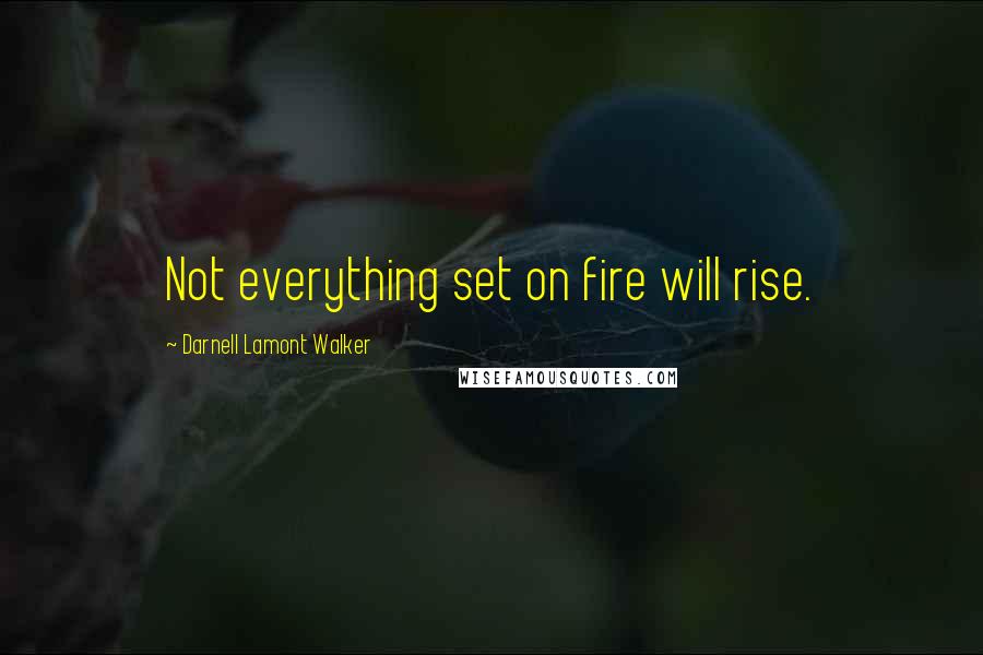 Darnell Lamont Walker Quotes: Not everything set on fire will rise.