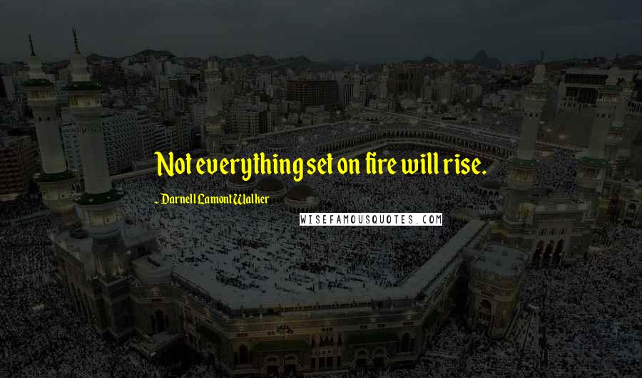 Darnell Lamont Walker Quotes: Not everything set on fire will rise.