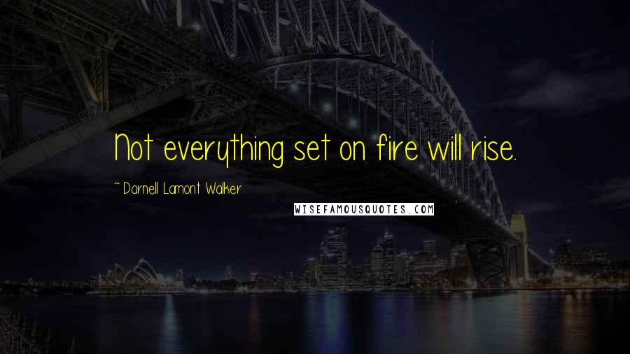 Darnell Lamont Walker Quotes: Not everything set on fire will rise.