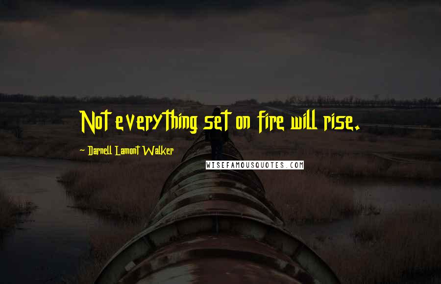 Darnell Lamont Walker Quotes: Not everything set on fire will rise.