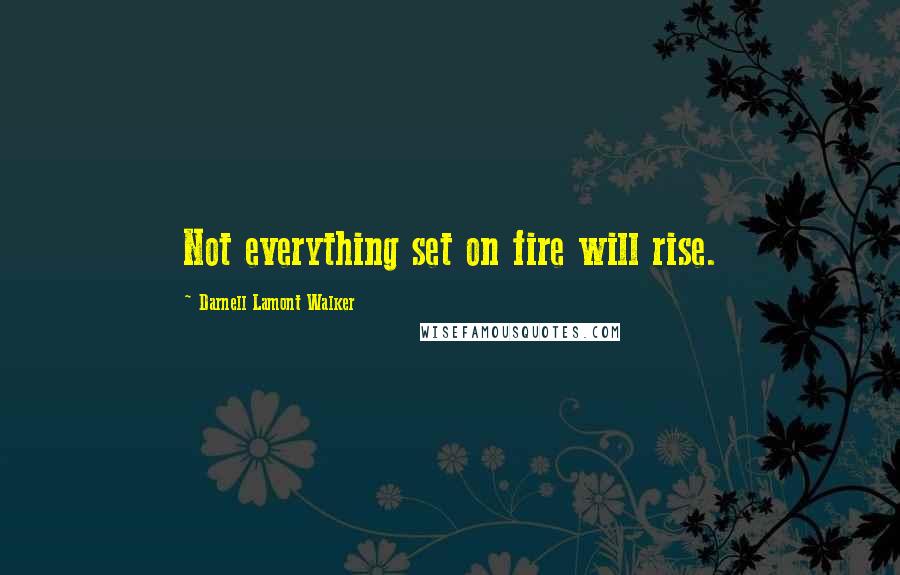 Darnell Lamont Walker Quotes: Not everything set on fire will rise.