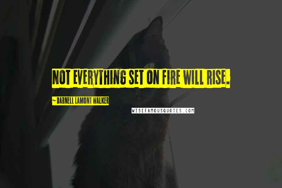 Darnell Lamont Walker Quotes: Not everything set on fire will rise.