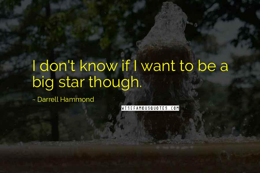 Darrell Hammond Quotes: I don't know if I want to be a big star though.