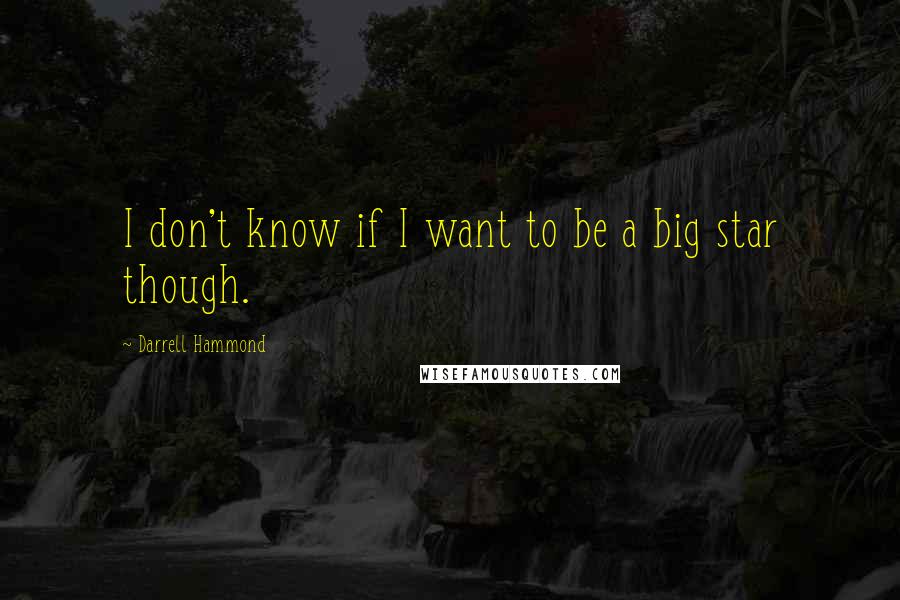 Darrell Hammond Quotes: I don't know if I want to be a big star though.