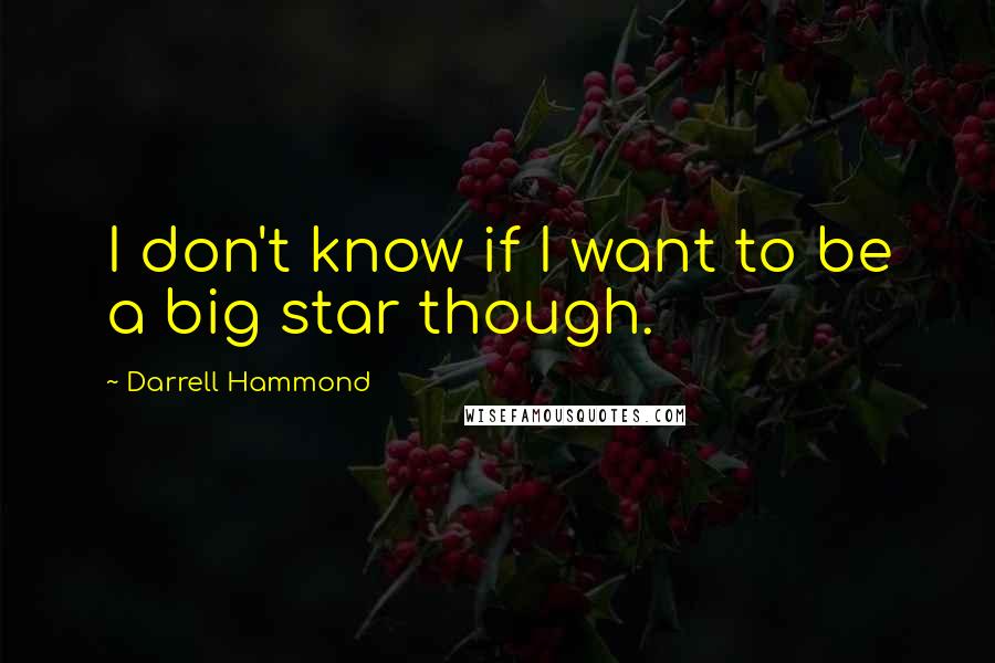 Darrell Hammond Quotes: I don't know if I want to be a big star though.