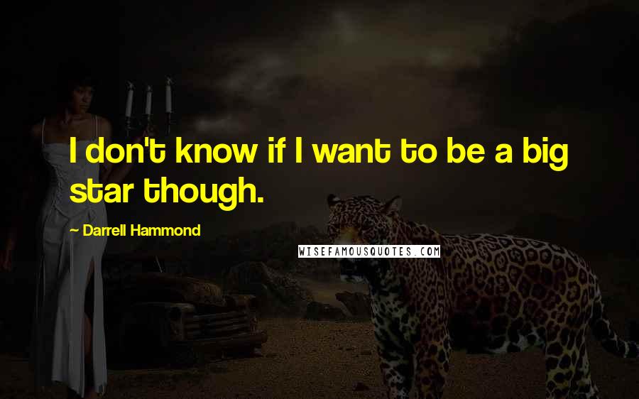 Darrell Hammond Quotes: I don't know if I want to be a big star though.