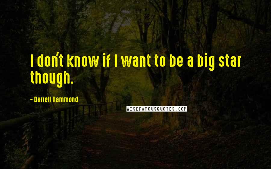 Darrell Hammond Quotes: I don't know if I want to be a big star though.